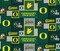Sykel Enterprises-University of Oregon Fleece Fabric-Oregon Ducks College Patch Fleece Blanket Fabric-Sold by the yard